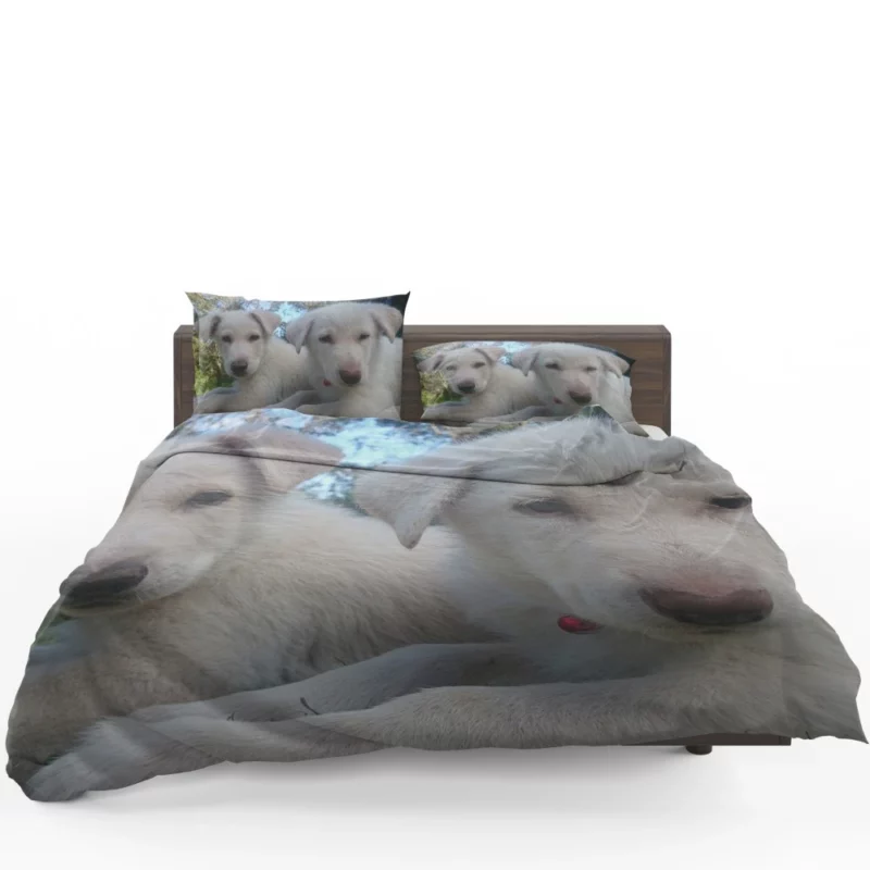 Swiss Shepherd Puppies Playful Companions Bedding Set