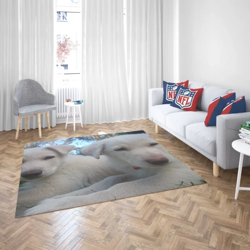 Swiss Shepherd Puppies Playful Companions Rug 2