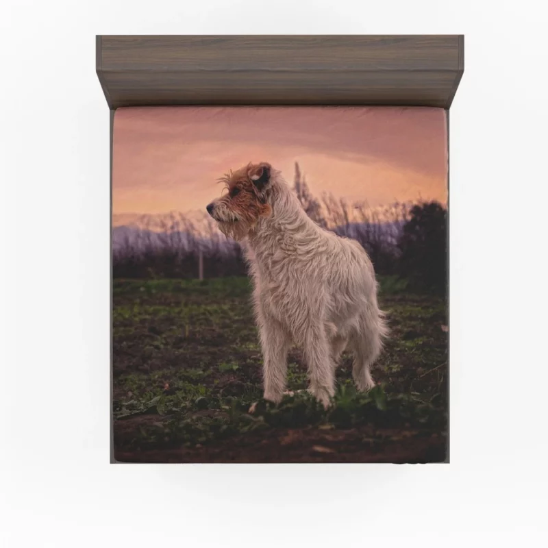 Terrier Charismatic Stance Playful Elegance Fitted Sheet 1