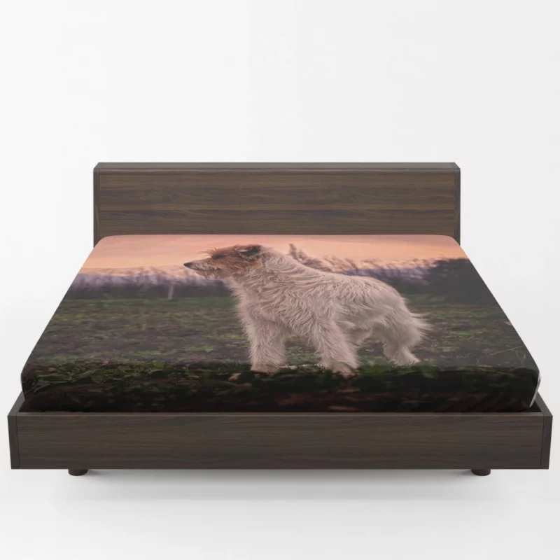 Terrier Charismatic Stance Playful Elegance Fitted Sheet