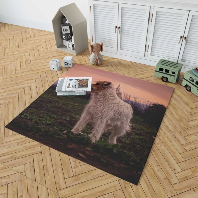 Terrier Charismatic Stance Playful Elegance Rug 1