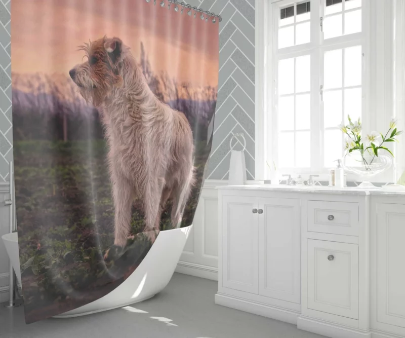 Terrier Charismatic Stance Playful Elegance Shower Curtain 1