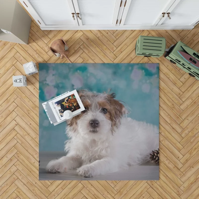 Terrier Playful Pose Furry Adventure Rug