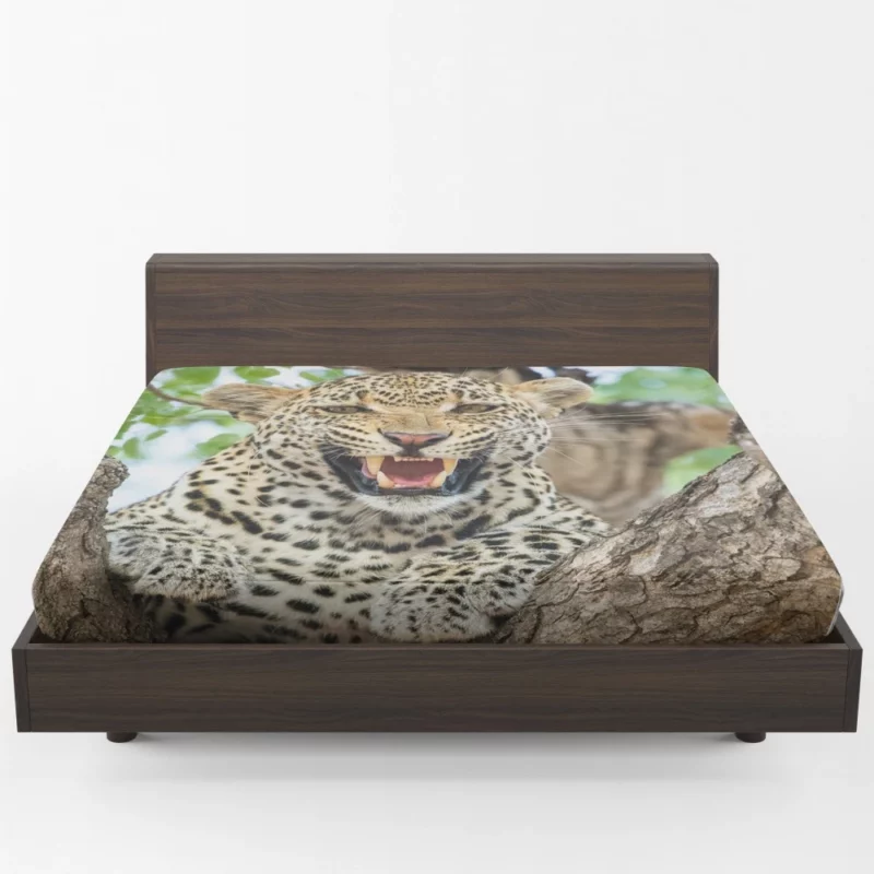 The Elusive Leopard Master of Camouflage Fitted Sheet