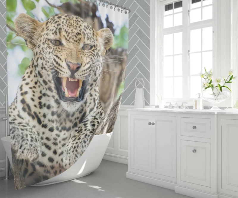 The Elusive Leopard Master of Camouflage Shower Curtain 1