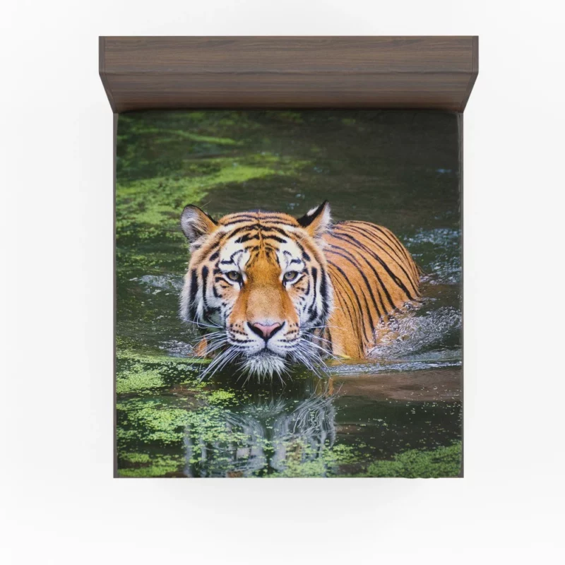 Tiger Aquatic Grace A Swim in Majesty Fitted Sheet 1