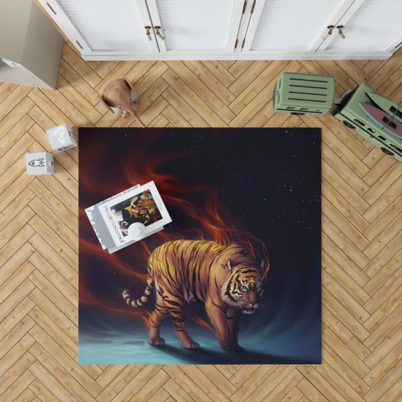 Tiger Bold Presence Untamed Majesty Rug