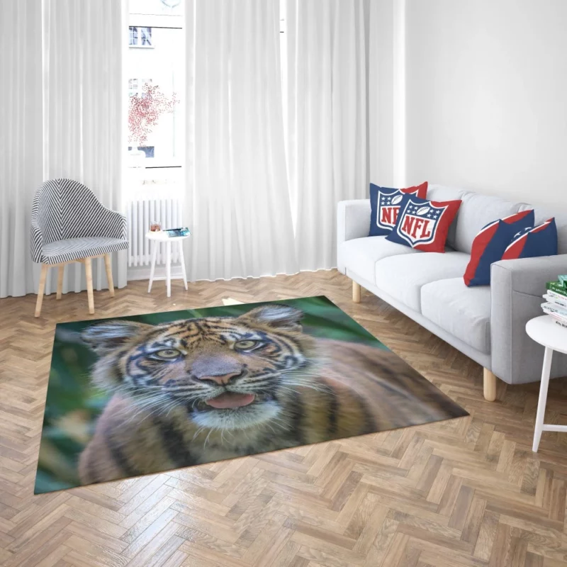 Tiger Cub Gaze Enchanted Wilderness Rug 2