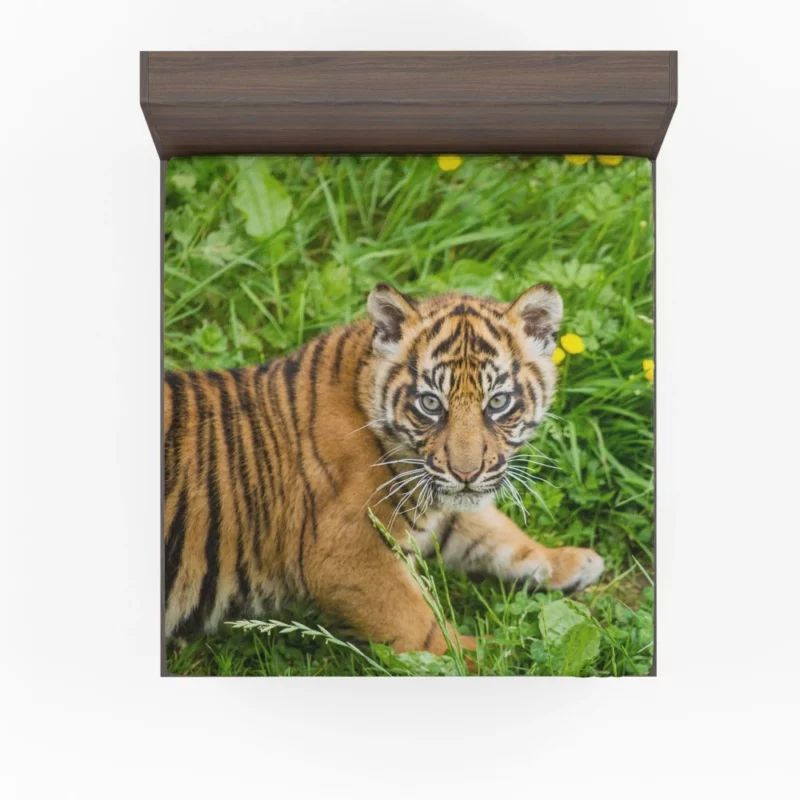 Tiger Cub Grassland Antics Wild Charm Fitted Sheet 1