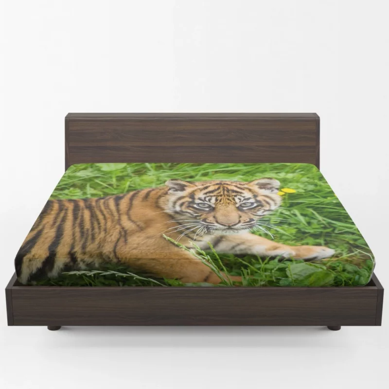 Tiger Cub Grassland Antics Wild Charm Fitted Sheet