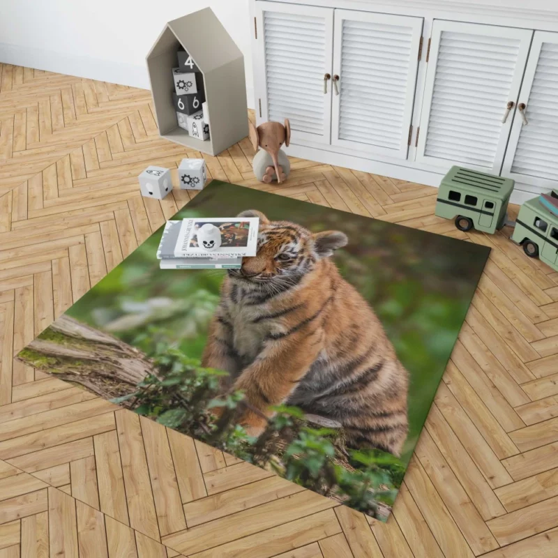 Tiger Cub Playful Charm Wilderness Joy Rug 1