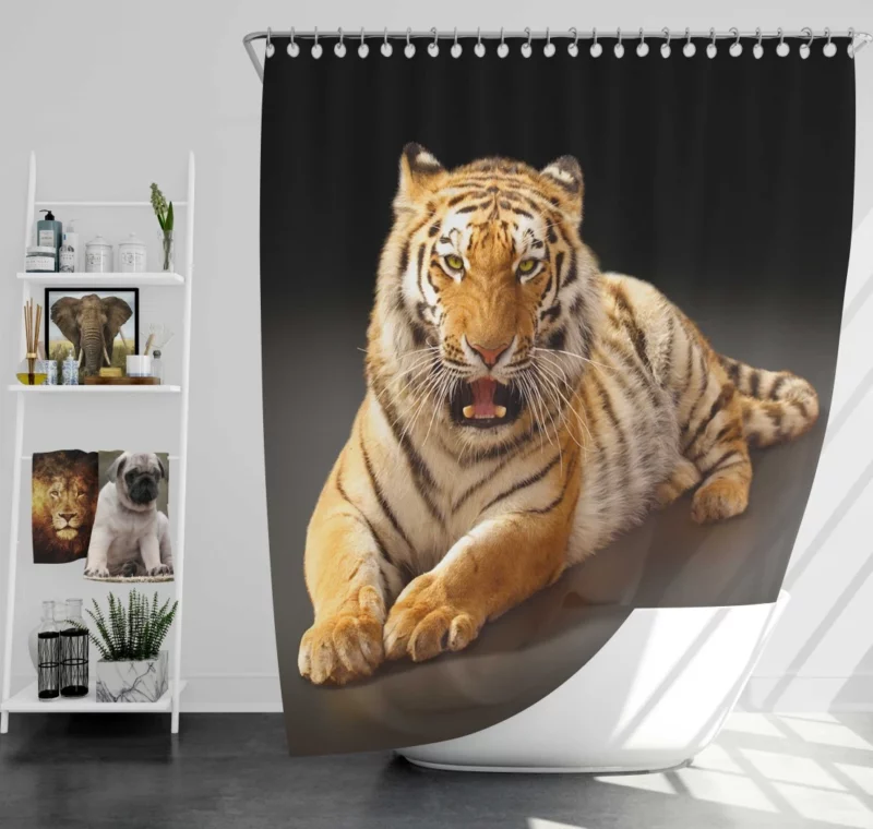 Tiger Dominance Wild Majesty Shower Curtain