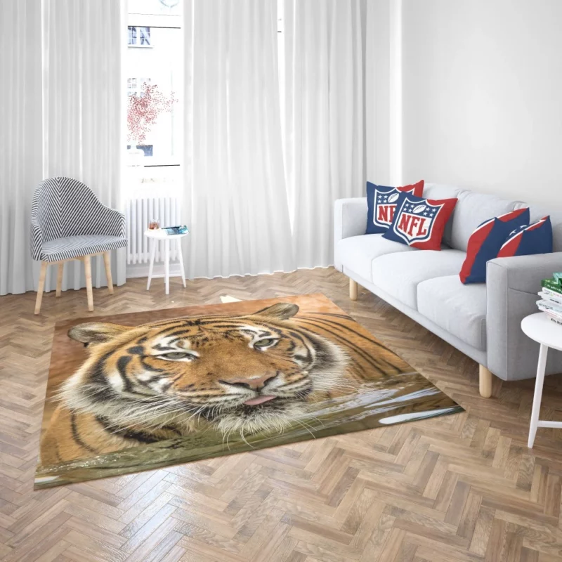 Tiger Enigmatic Stare Fierce Intrigue Rug 2