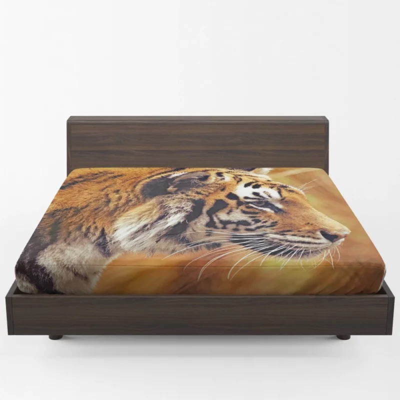 Tiger Fierce Gaze Dominant Predator Fitted Sheet