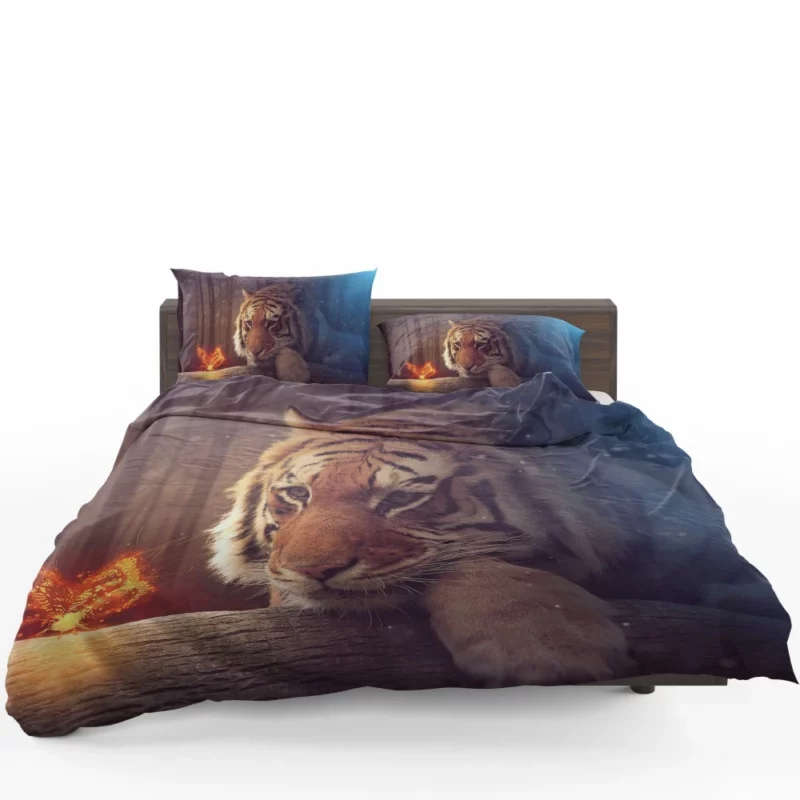 Tiger Fierce Gaze Untamed Majesty Bedding Set