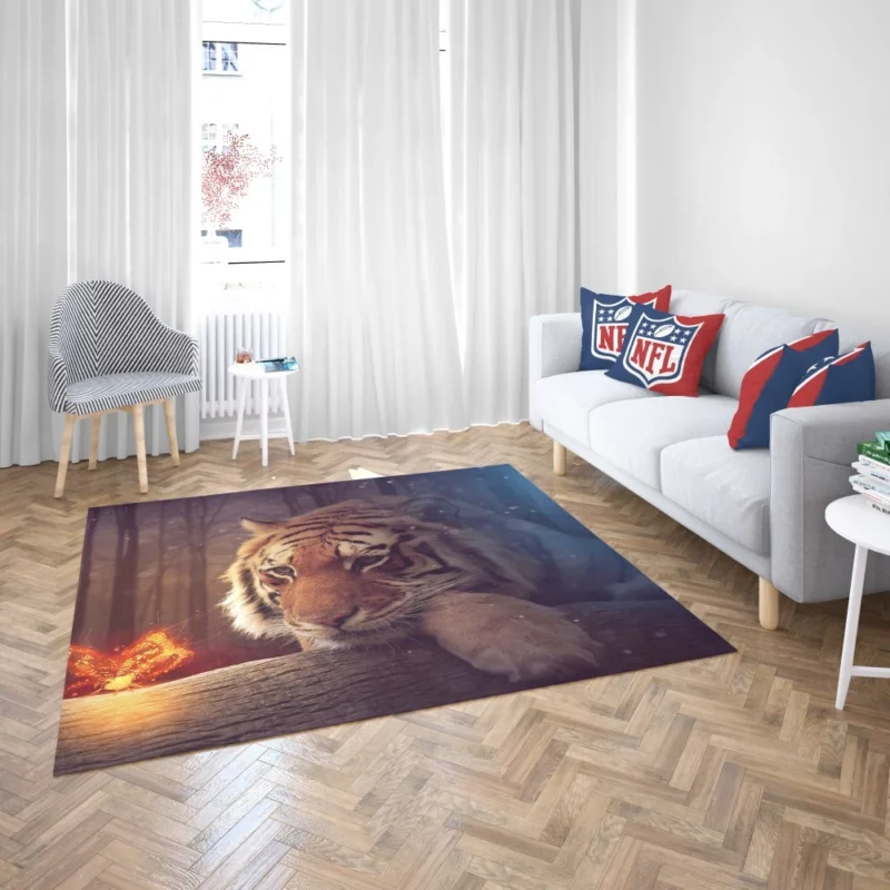 Tiger Fierce Gaze Untamed Majesty Rug 2