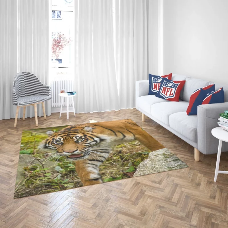 Tiger Fierce Gaze Wild Beauty Rug 2