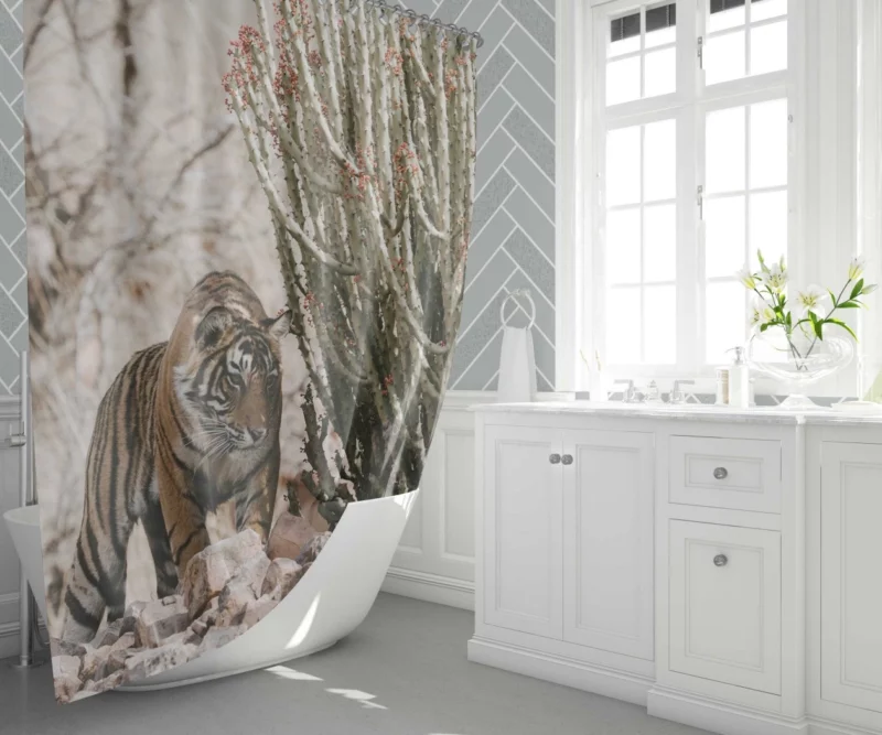 Tiger Fierce Shower Curtain 1