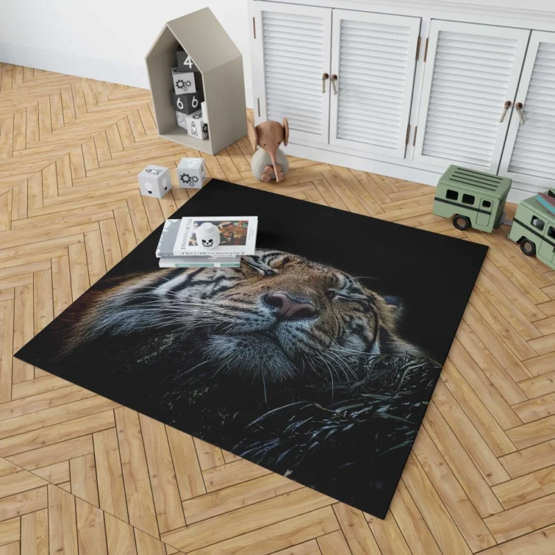 Tiger Fierce Stance Wilderness Dominance Rug 1