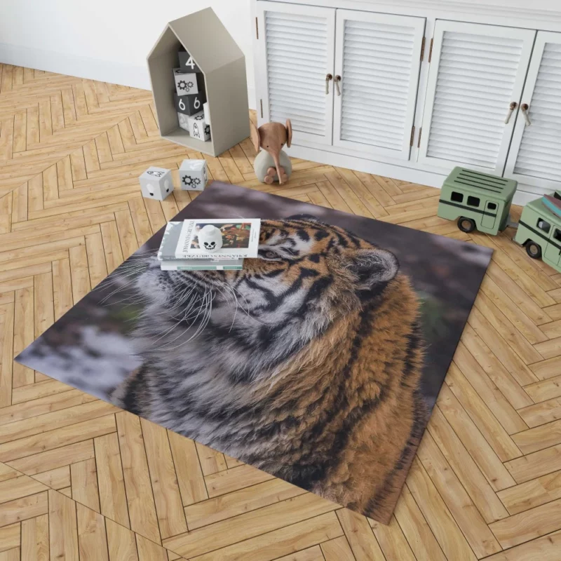 Tiger Fierce Stare Intense Gaze Rug 1