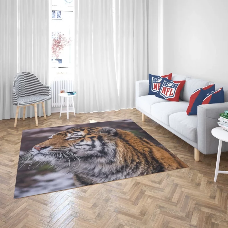 Tiger Fierce Stare Intense Gaze Rug 2