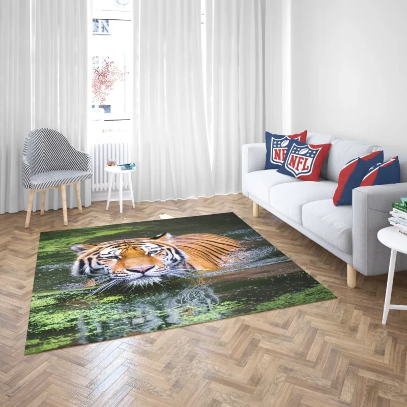 Tiger Intense Gaze Enigmatic Majesty Rug 2