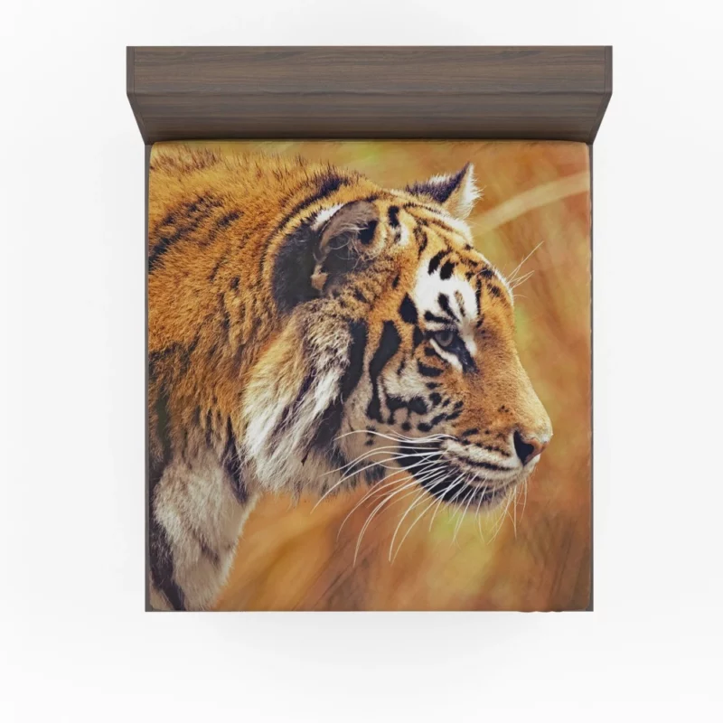 Tiger Intense Stare Wild Intrigue Fitted Sheet 1