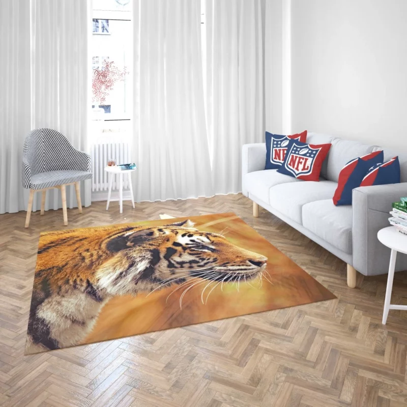 Tiger Intense Stare Wild Intrigue Rug 2