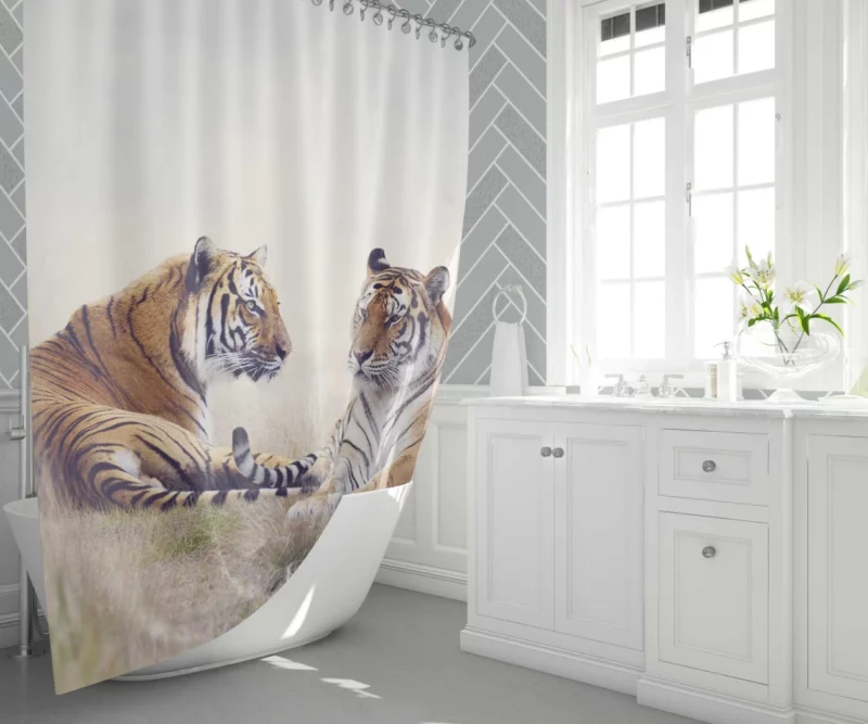 Tiger Mystic Gaze Untamed Majesty Shower Curtain 1