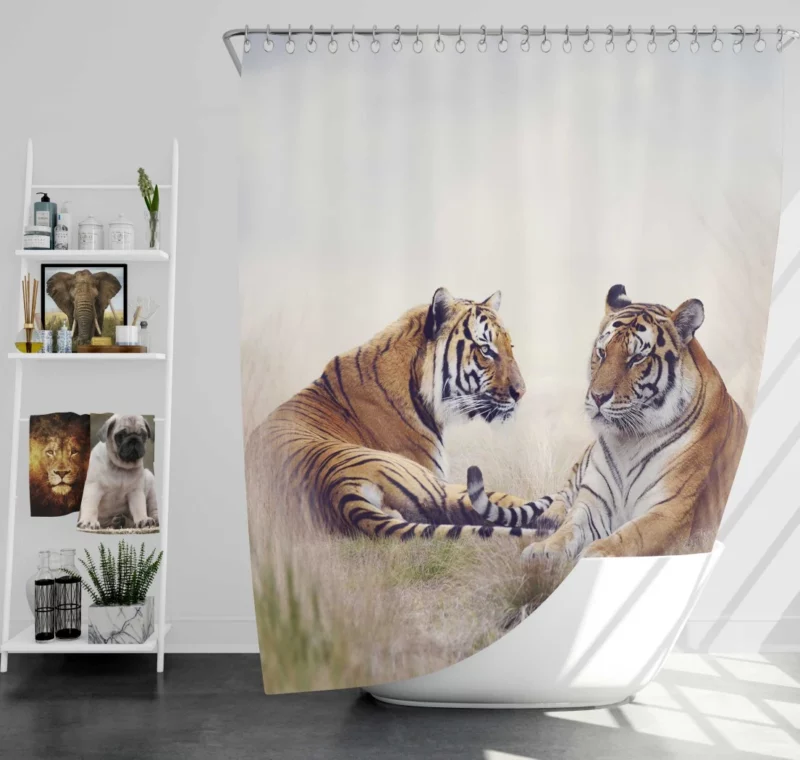 Tiger Mystic Gaze Untamed Majesty Shower Curtain