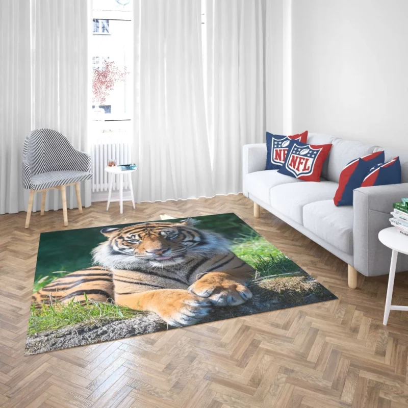 Tiger Penetrating Gaze Enigmatic Beauty Rug 2