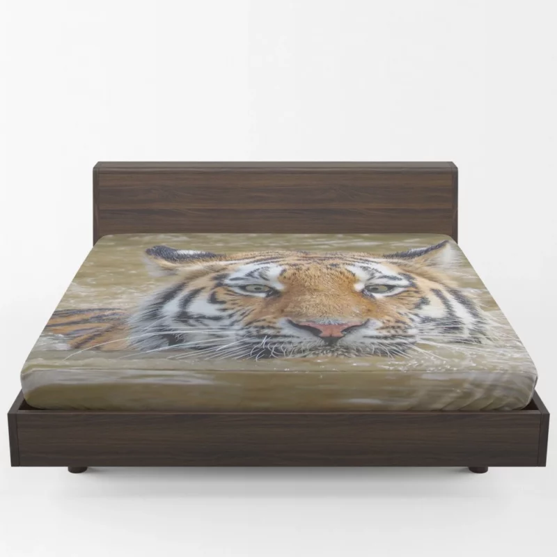 Tiger Reflective Stare Enigmatic Wonder Fitted Sheet