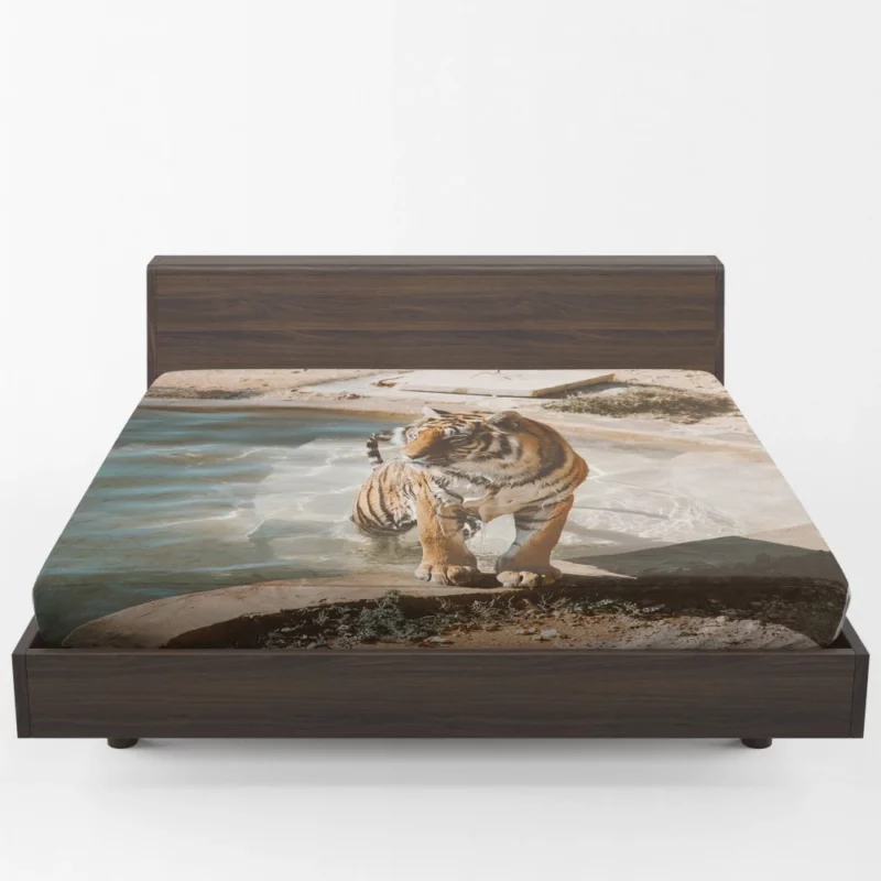 Tiger Relaxation Poolside Serenity Fitted Sheet