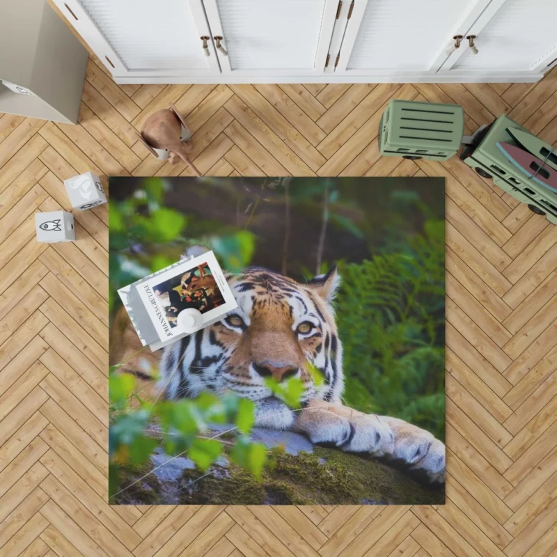 Tiger Serene Rest Wilderness Majesty Rug