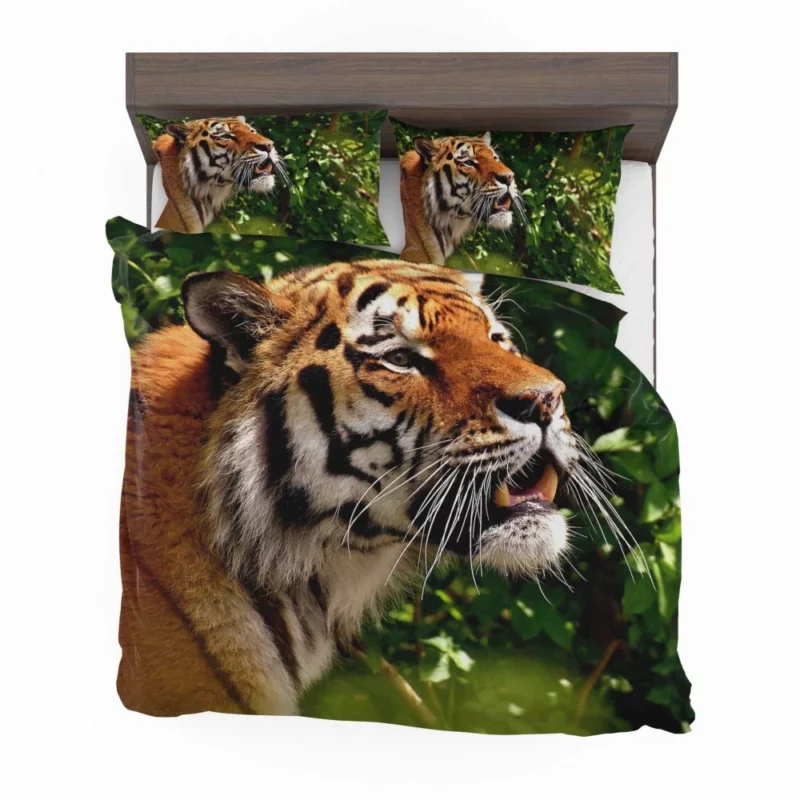 Tiger Stare Amidst Wilderness Bedding Set 1