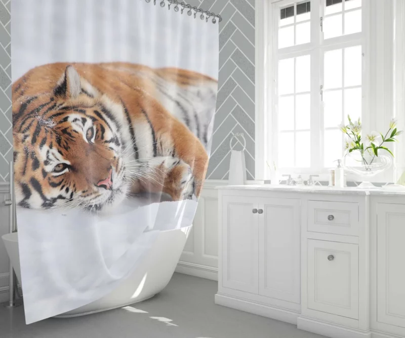 Tiger Unpredictable Shower Curtain 1