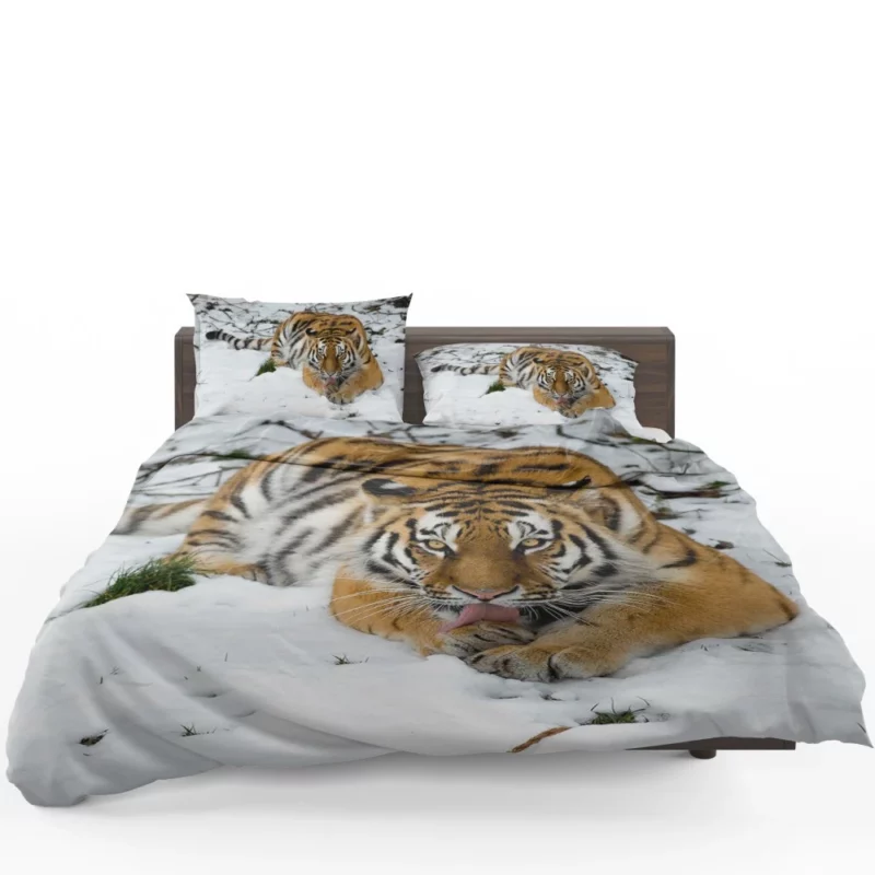 Tiger in Snowy Serenity Winter Warrior Bedding Set