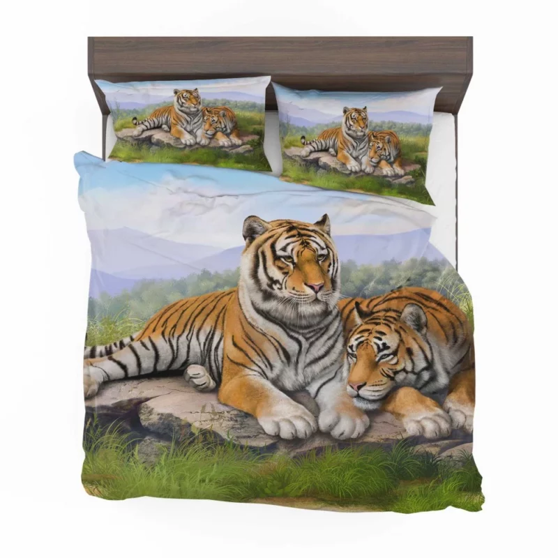 Tigers Fierce Gaze Wilderness Majesty Bedding Set 1