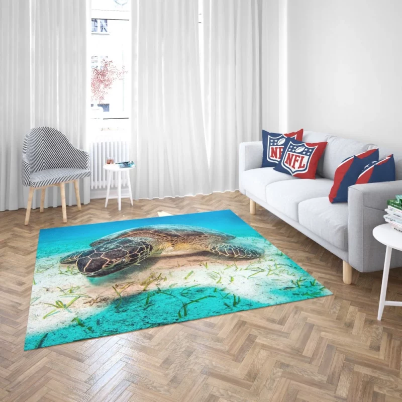 Turtle Underwater Adventure Serene Life Rug 2