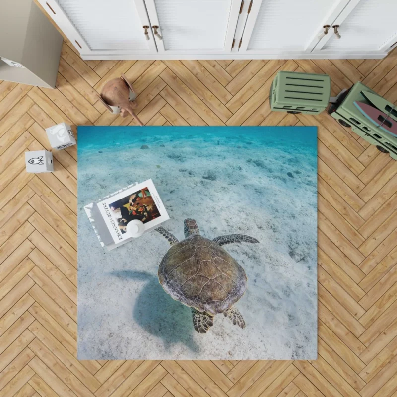 Turtle Underwater Realm Marine Wonder Rug