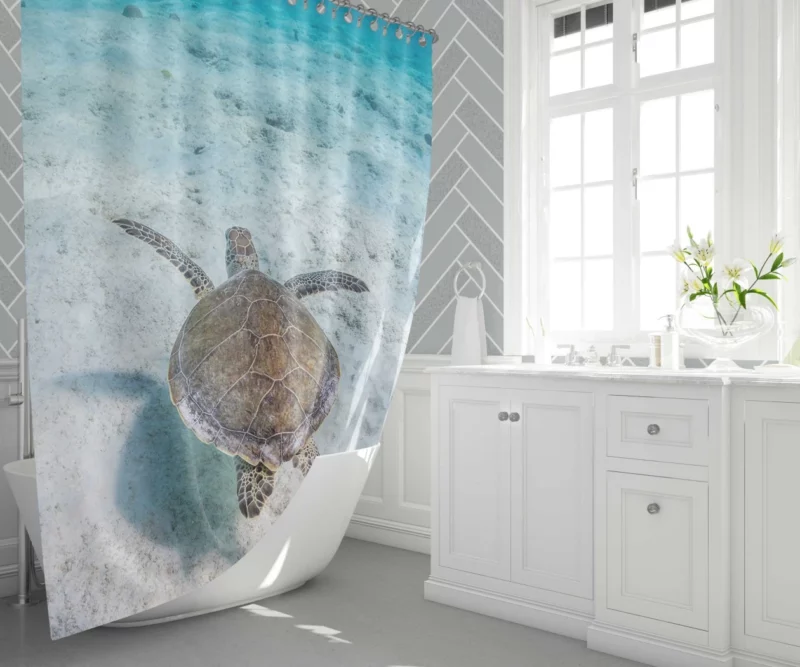 Turtle Underwater Realm Marine Wonder Shower Curtain 1