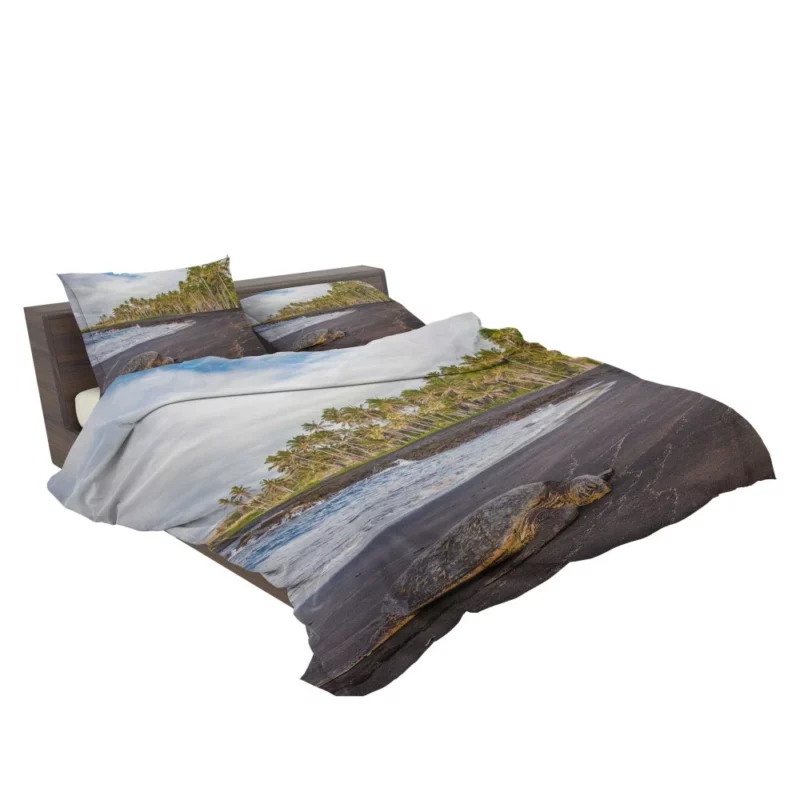 Turtle on Sandy Beach Coastal Beauty Bedding Set 2