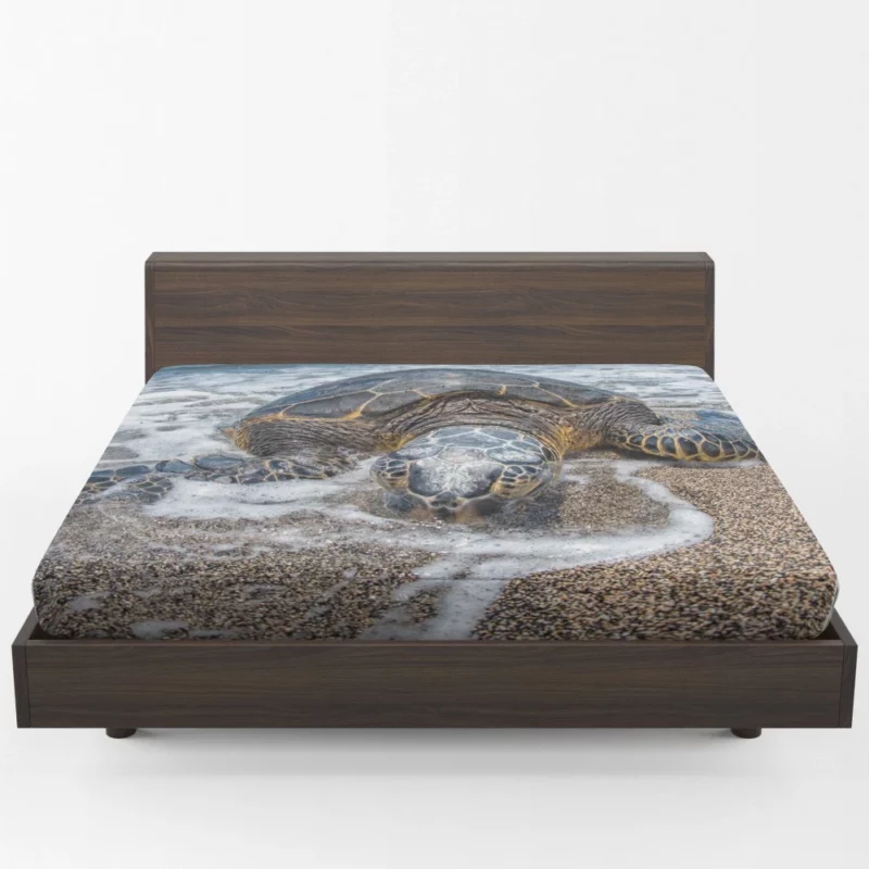 Turtle on the Beach Aquatic Delight Fitted Sheet