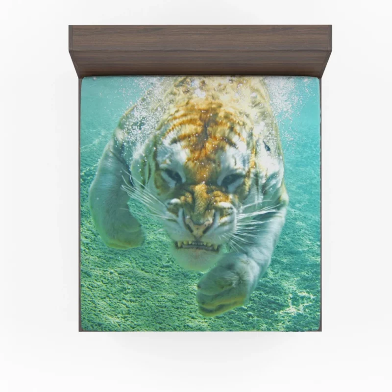 Underwater Tiger Majestic Swim Fitted Sheet 1