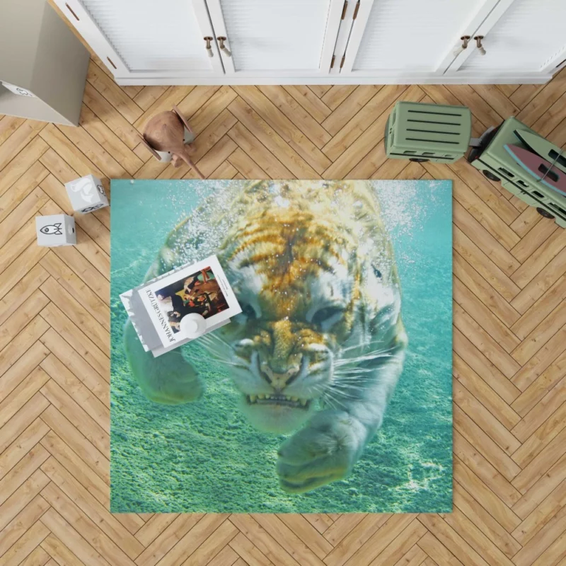 Underwater Tiger Majestic Swim Rug