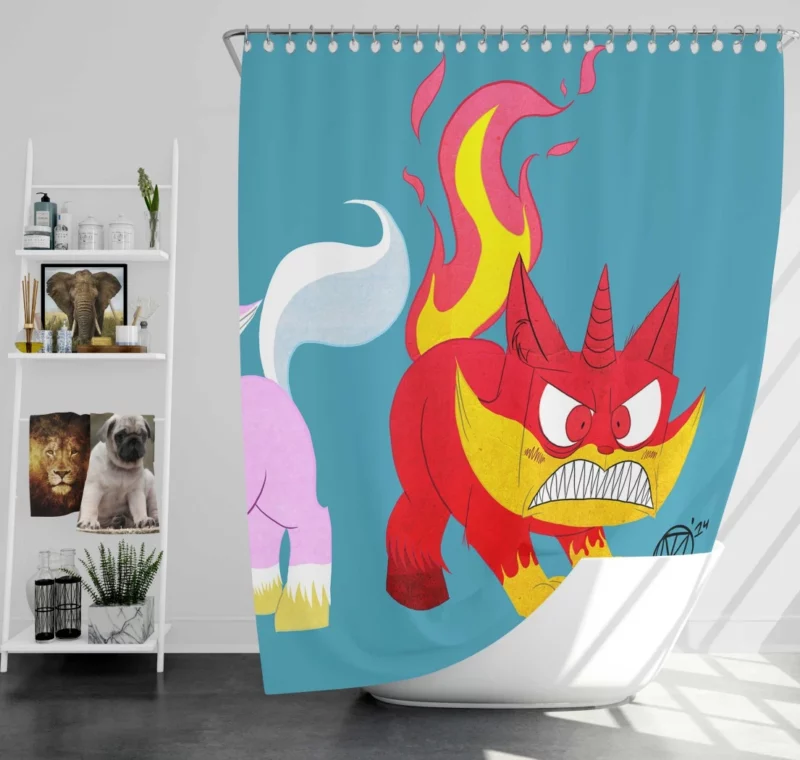 Unikitty Lego Movie Feline Unicorn Shower Curtain