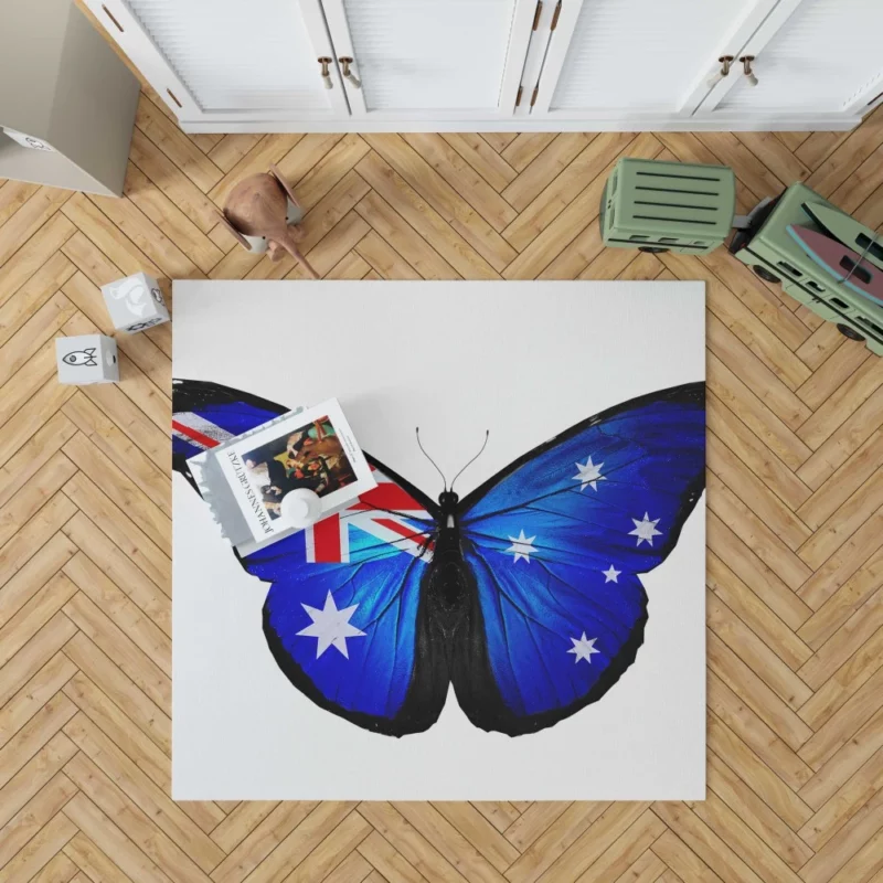 Union Jack Butterfly British Beauty Unleashed Rug