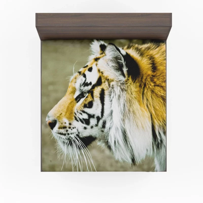 Untamed Gaze Tiger Fierce Stare Fitted Sheet 1