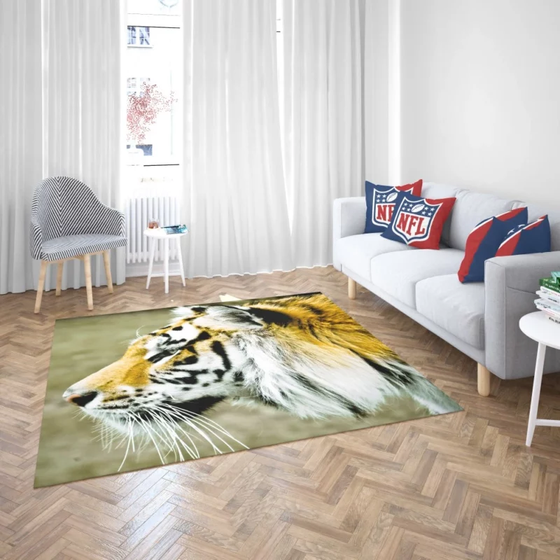 Untamed Gaze Tiger Fierce Stare Rug 2