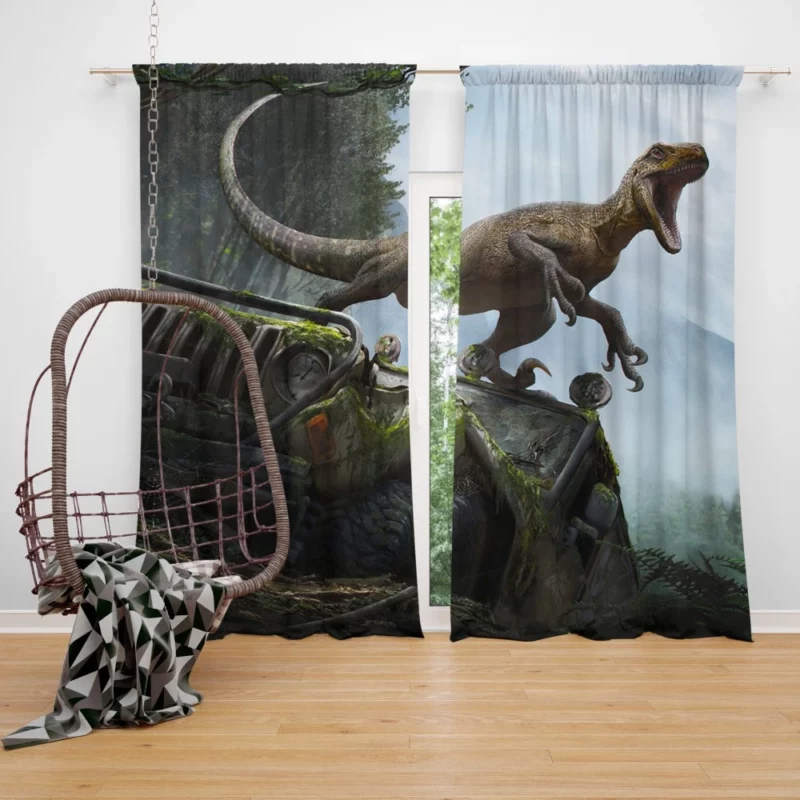 Velociraptor Mesmerizing Gaze Curtain